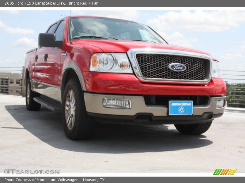 Bright Red / Tan 2005 Ford F150 Lariat SuperCrew