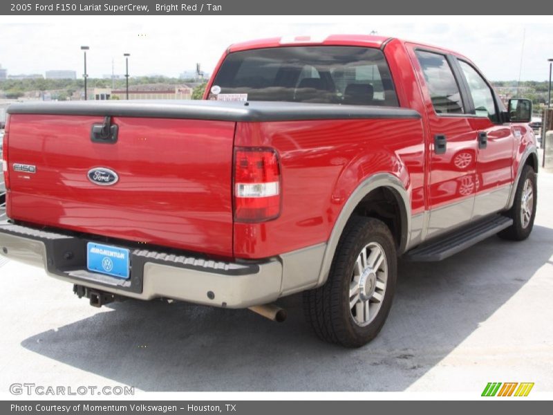 Bright Red / Tan 2005 Ford F150 Lariat SuperCrew