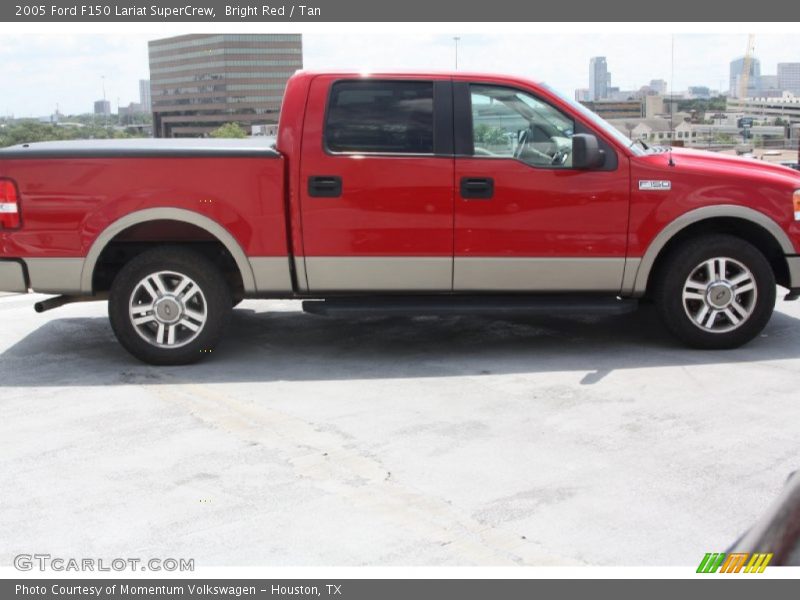 Bright Red / Tan 2005 Ford F150 Lariat SuperCrew