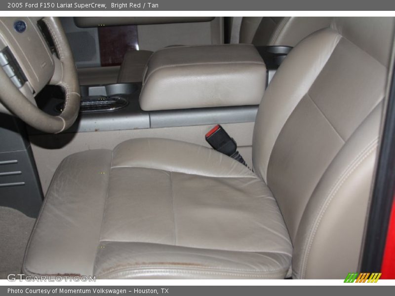 Bright Red / Tan 2005 Ford F150 Lariat SuperCrew