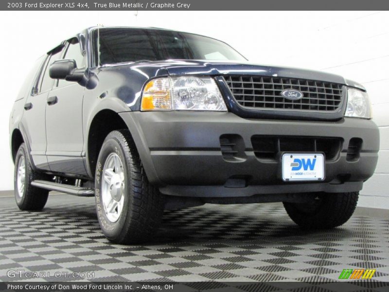 True Blue Metallic / Graphite Grey 2003 Ford Explorer XLS 4x4