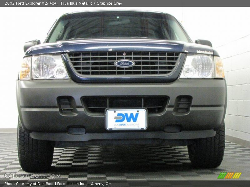 True Blue Metallic / Graphite Grey 2003 Ford Explorer XLS 4x4