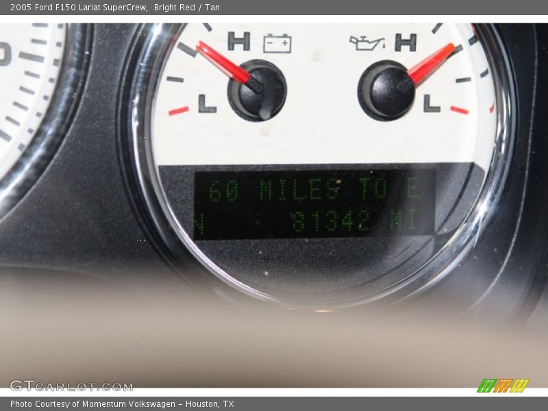 Bright Red / Tan 2005 Ford F150 Lariat SuperCrew