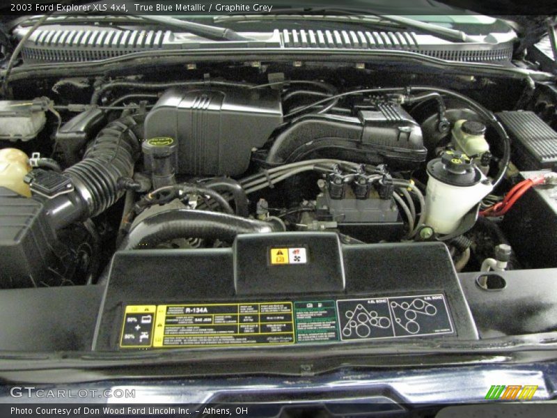 True Blue Metallic / Graphite Grey 2003 Ford Explorer XLS 4x4