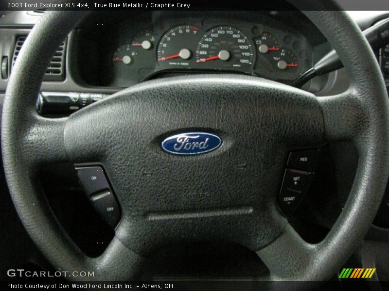 True Blue Metallic / Graphite Grey 2003 Ford Explorer XLS 4x4