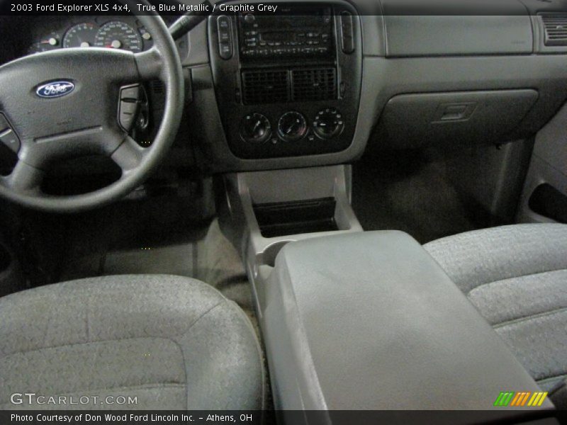 True Blue Metallic / Graphite Grey 2003 Ford Explorer XLS 4x4