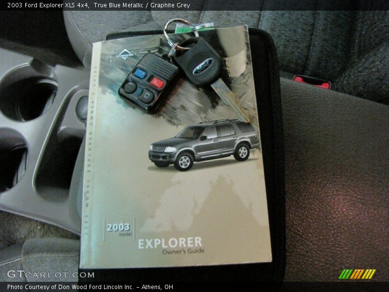 True Blue Metallic / Graphite Grey 2003 Ford Explorer XLS 4x4