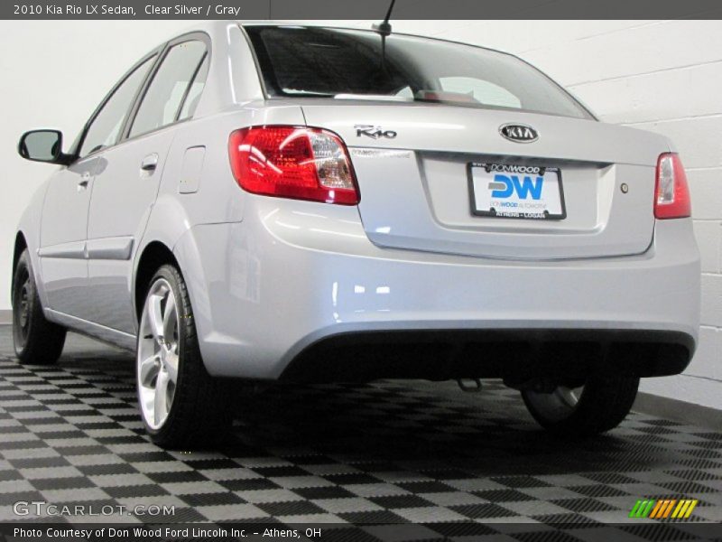 Clear Silver / Gray 2010 Kia Rio LX Sedan