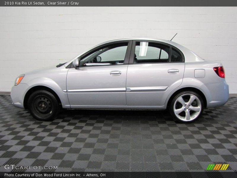 Clear Silver / Gray 2010 Kia Rio LX Sedan