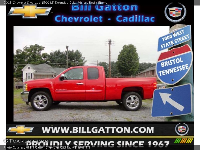 Victory Red / Ebony 2013 Chevrolet Silverado 1500 LT Extended Cab