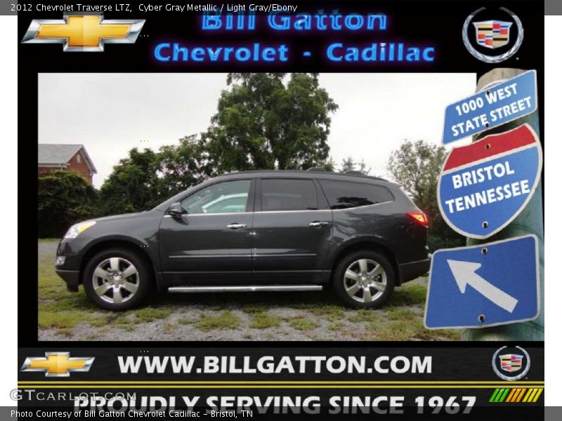 Cyber Gray Metallic / Light Gray/Ebony 2012 Chevrolet Traverse LTZ