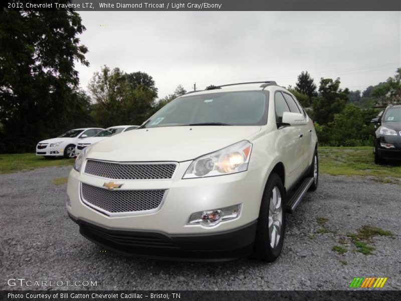 White Diamond Tricoat / Light Gray/Ebony 2012 Chevrolet Traverse LTZ