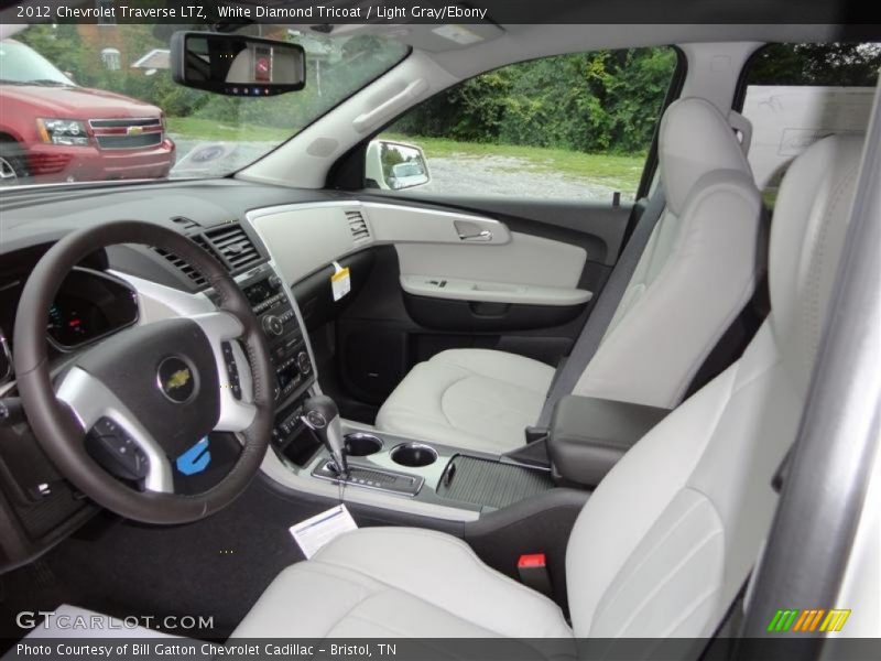 White Diamond Tricoat / Light Gray/Ebony 2012 Chevrolet Traverse LTZ