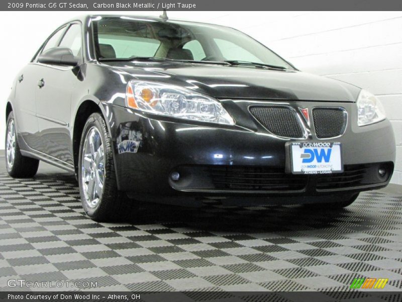 Carbon Black Metallic / Light Taupe 2009 Pontiac G6 GT Sedan