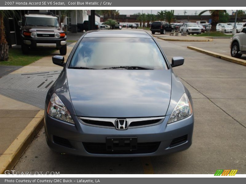 Cool Blue Metallic / Gray 2007 Honda Accord SE V6 Sedan