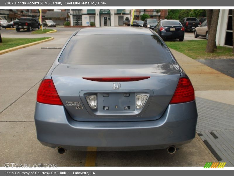 Cool Blue Metallic / Gray 2007 Honda Accord SE V6 Sedan