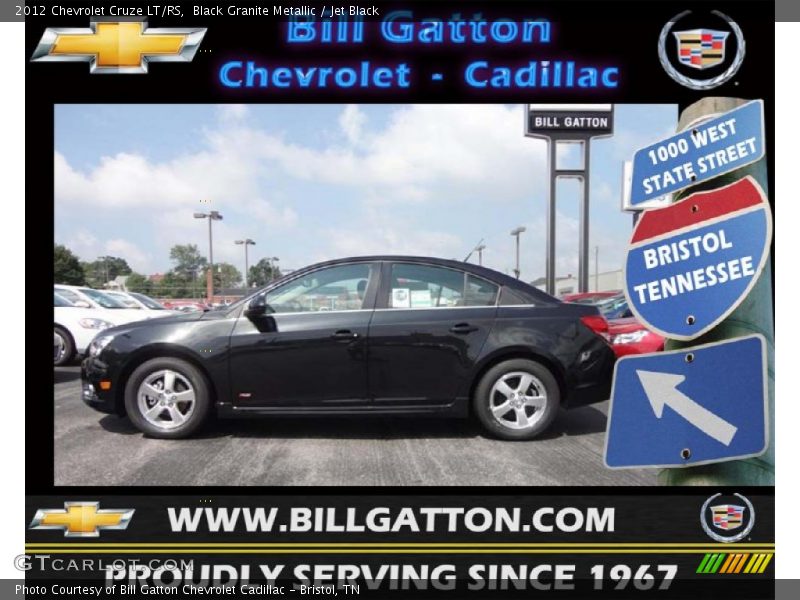 Black Granite Metallic / Jet Black 2012 Chevrolet Cruze LT/RS