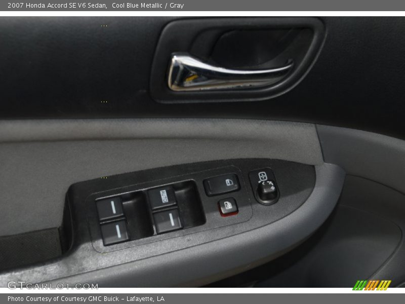 Cool Blue Metallic / Gray 2007 Honda Accord SE V6 Sedan