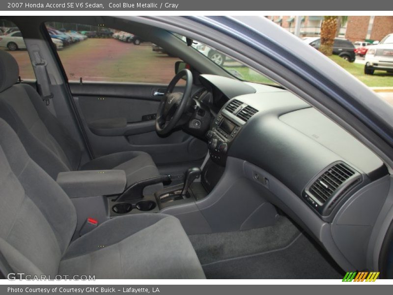 Cool Blue Metallic / Gray 2007 Honda Accord SE V6 Sedan