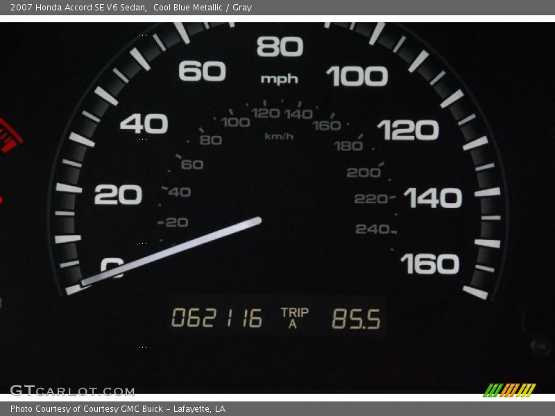 Cool Blue Metallic / Gray 2007 Honda Accord SE V6 Sedan