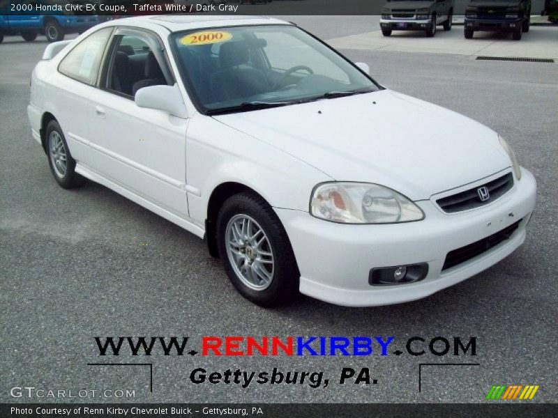 Taffeta White / Dark Gray 2000 Honda Civic EX Coupe