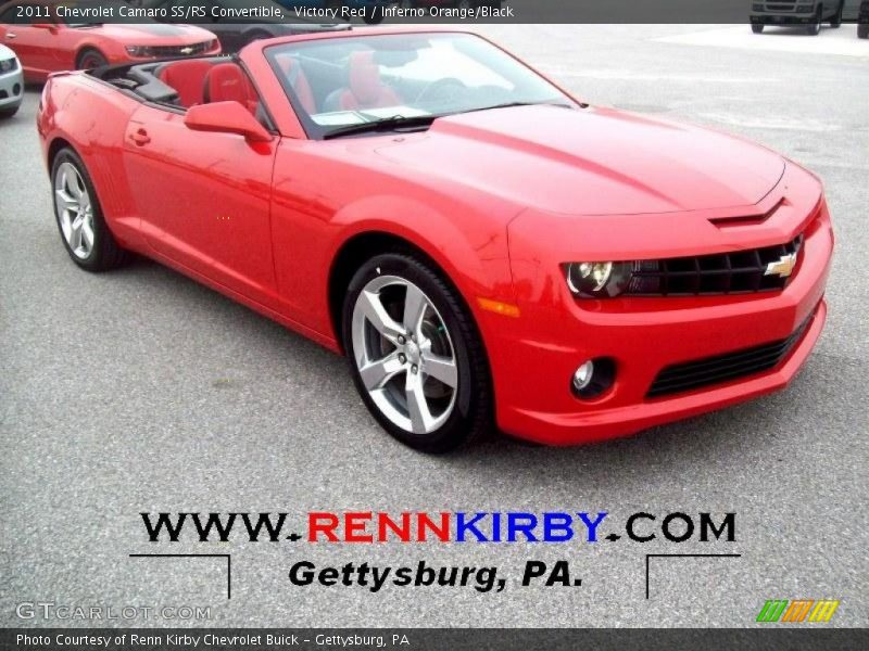 Victory Red / Inferno Orange/Black 2011 Chevrolet Camaro SS/RS Convertible