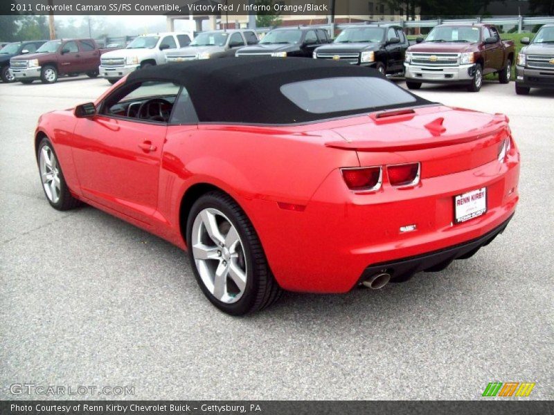 Victory Red / Inferno Orange/Black 2011 Chevrolet Camaro SS/RS Convertible