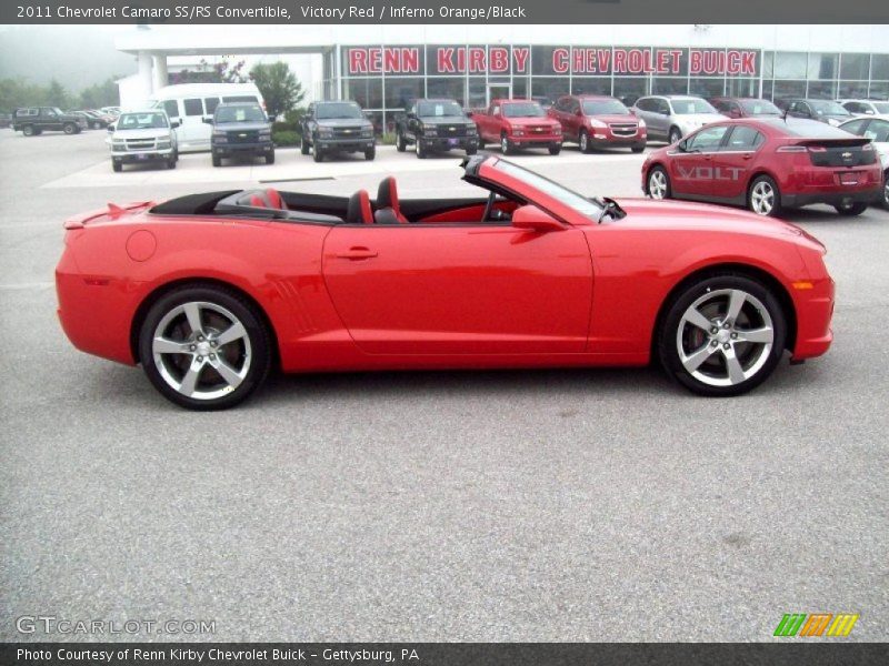 Victory Red / Inferno Orange/Black 2011 Chevrolet Camaro SS/RS Convertible