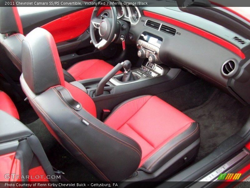 Victory Red / Inferno Orange/Black 2011 Chevrolet Camaro SS/RS Convertible