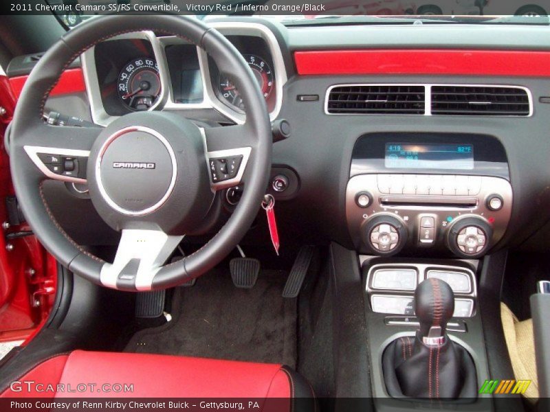 Victory Red / Inferno Orange/Black 2011 Chevrolet Camaro SS/RS Convertible