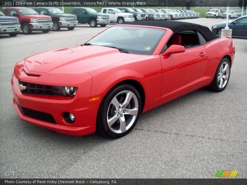 Victory Red / Inferno Orange/Black 2011 Chevrolet Camaro SS/RS Convertible