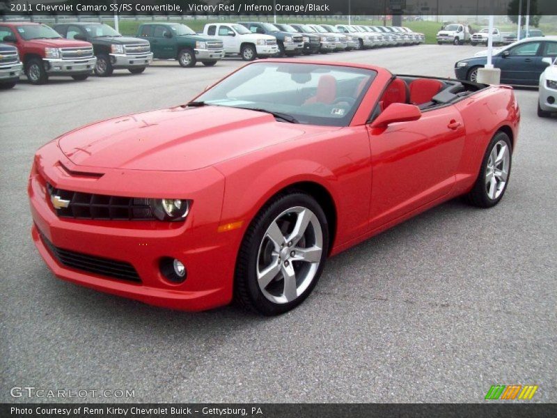 Victory Red / Inferno Orange/Black 2011 Chevrolet Camaro SS/RS Convertible