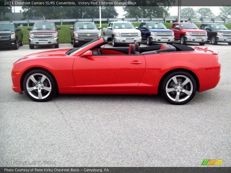 Victory Red / Inferno Orange/Black 2011 Chevrolet Camaro SS/RS Convertible