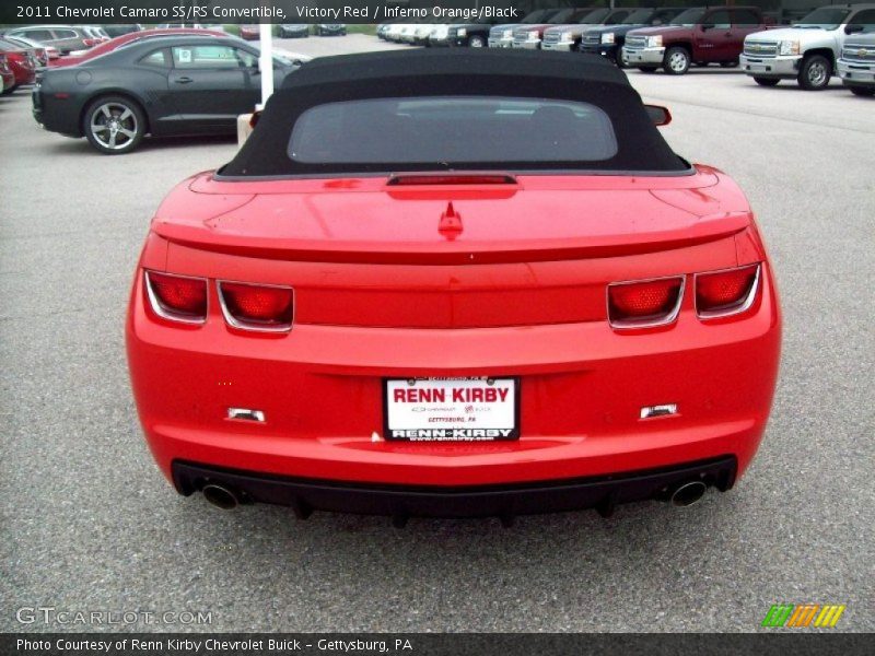 Victory Red / Inferno Orange/Black 2011 Chevrolet Camaro SS/RS Convertible