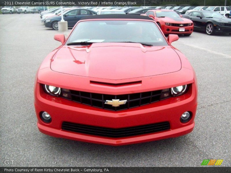 Victory Red / Inferno Orange/Black 2011 Chevrolet Camaro SS/RS Convertible