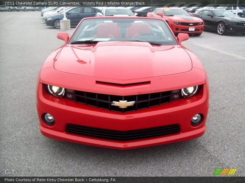 Victory Red / Inferno Orange/Black 2011 Chevrolet Camaro SS/RS Convertible