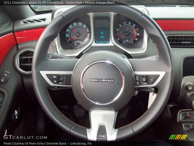 Victory Red / Inferno Orange/Black 2011 Chevrolet Camaro SS/RS Convertible