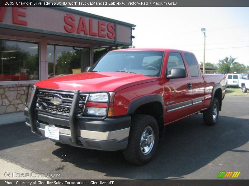 Victory Red / Medium Gray 2005 Chevrolet Silverado 2500HD Work Truck Extended Cab 4x4