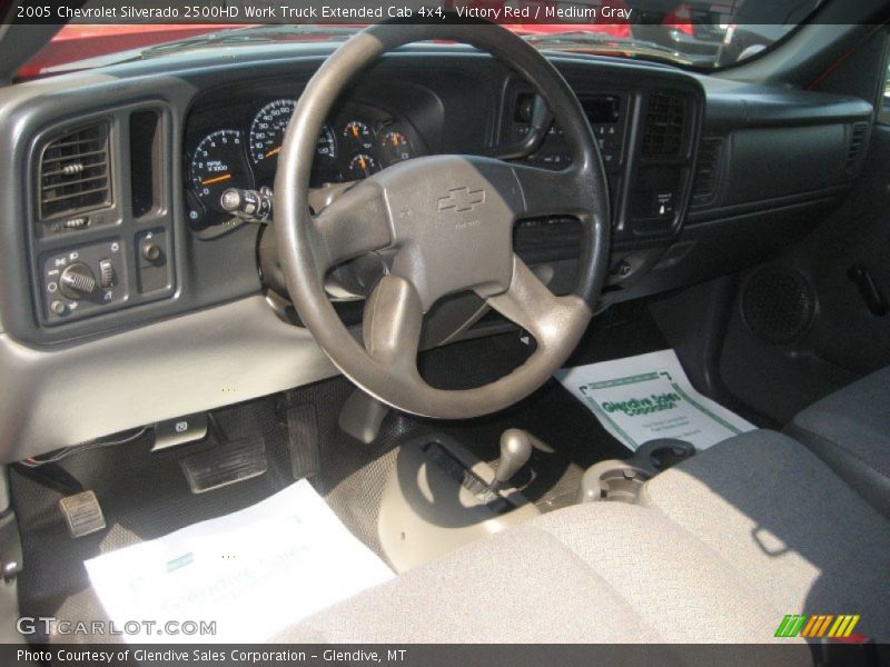 Victory Red / Medium Gray 2005 Chevrolet Silverado 2500HD Work Truck Extended Cab 4x4