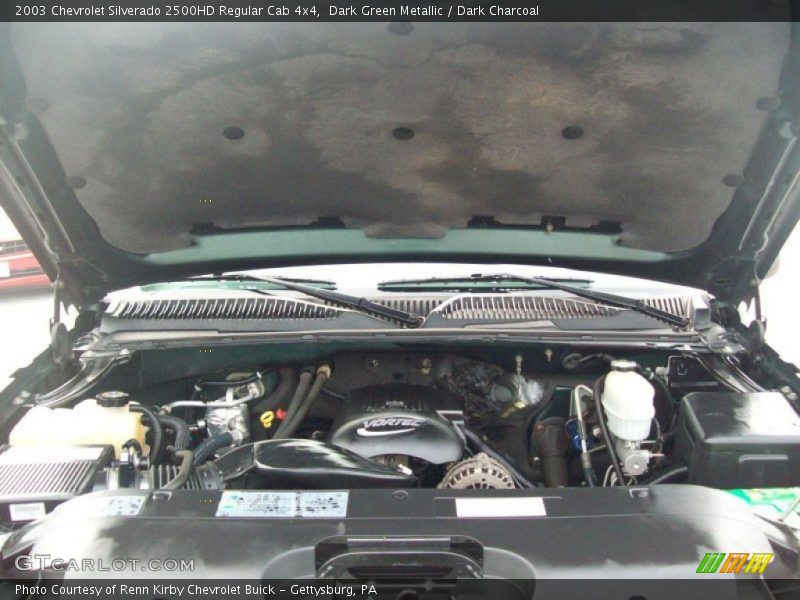 Dark Green Metallic / Dark Charcoal 2003 Chevrolet Silverado 2500HD Regular Cab 4x4