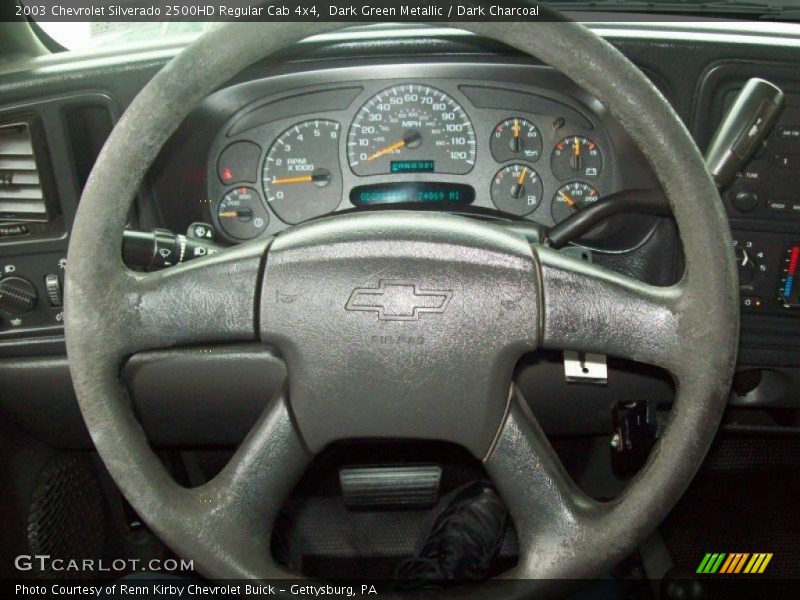 Dark Green Metallic / Dark Charcoal 2003 Chevrolet Silverado 2500HD Regular Cab 4x4