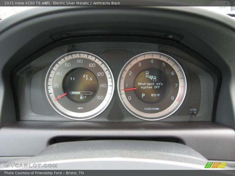 Electric Silver Metallic / Anthracite Black 2013 Volvo XC60 T6 AWD