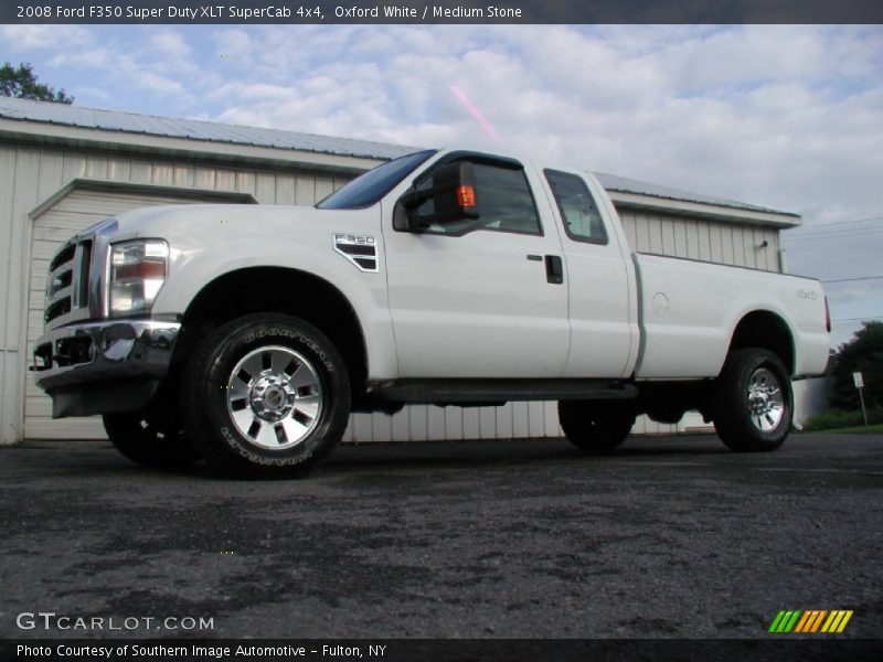 Oxford White / Medium Stone 2008 Ford F350 Super Duty XLT SuperCab 4x4