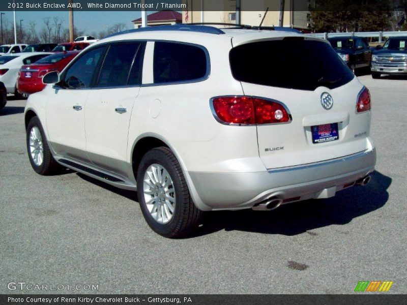 White Diamond Tricoat / Titanium 2012 Buick Enclave AWD