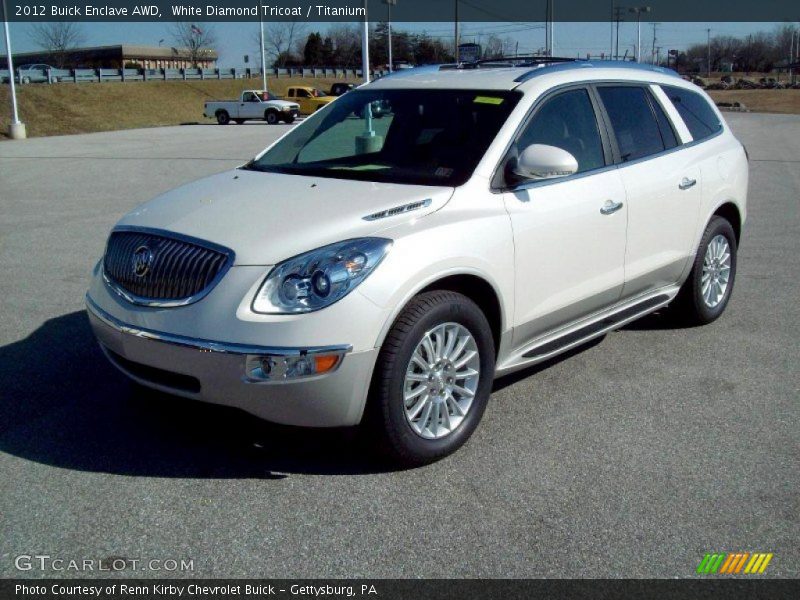 White Diamond Tricoat / Titanium 2012 Buick Enclave AWD