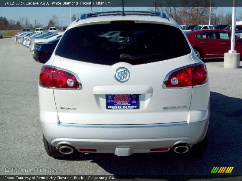 White Diamond Tricoat / Titanium 2012 Buick Enclave AWD