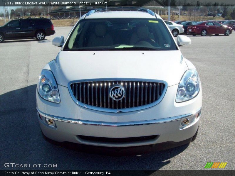 White Diamond Tricoat / Titanium 2012 Buick Enclave AWD