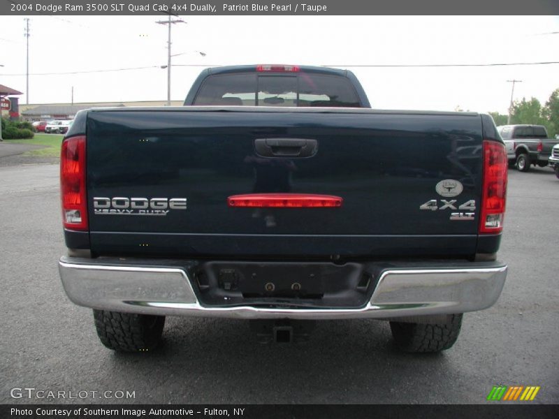 Patriot Blue Pearl / Taupe 2004 Dodge Ram 3500 SLT Quad Cab 4x4 Dually