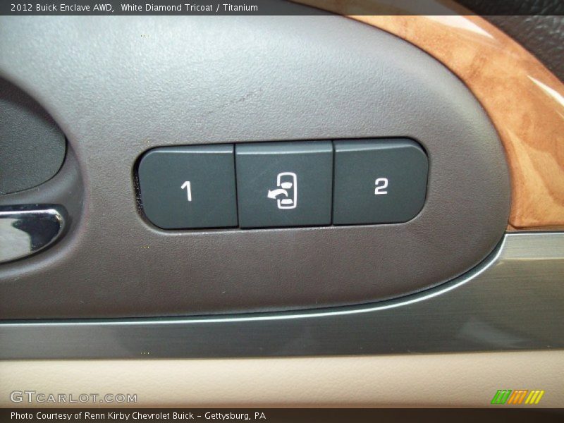 White Diamond Tricoat / Titanium 2012 Buick Enclave AWD