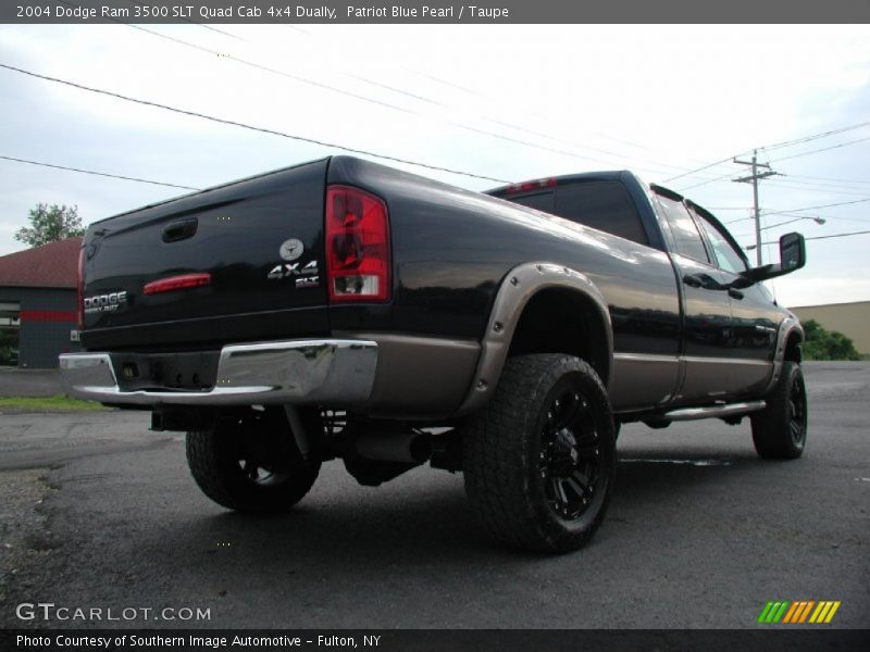 Patriot Blue Pearl / Taupe 2004 Dodge Ram 3500 SLT Quad Cab 4x4 Dually